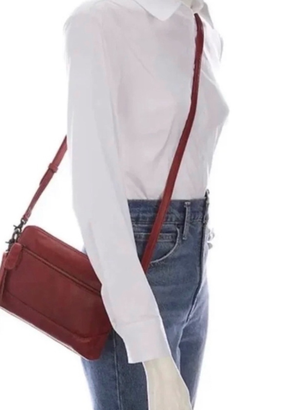 NWT Frye Melissa Leather Crossbody Clutch Bag Burgundy Red Retail $178 - Picture 11 of 11